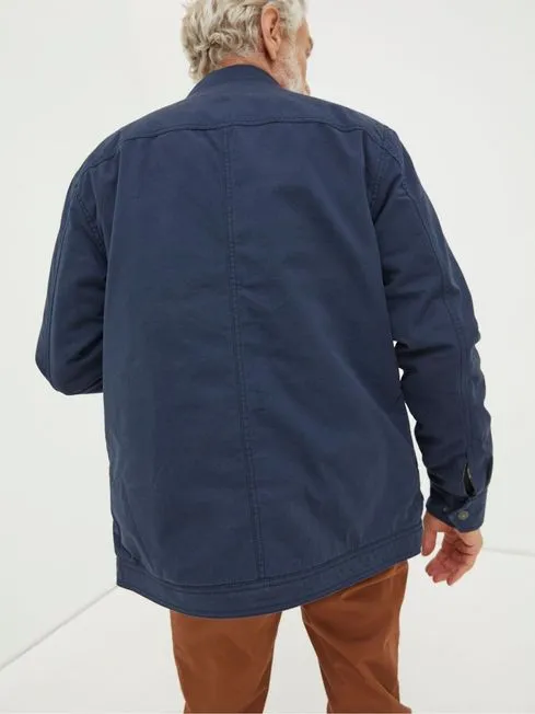Men Fatface Coats and Jackets Blue Rutland Overshirt Men Fatface Coats and Jackets Blue Rutland Overshirt