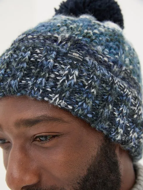 Men Fatface Hats Navy Truro Bobble Hat Men Fatface Hats Navy Truro Bobble Hat