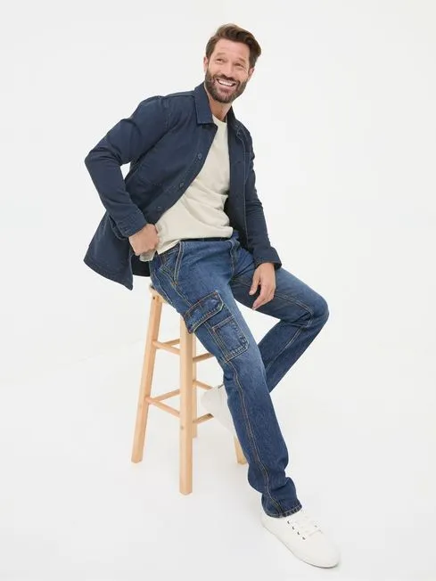 Men Fatface Jeans Blue Cargo Jeans