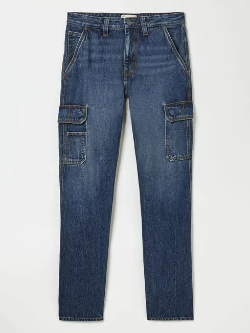 Men Fatface Jeans Blue Cargo Jeans