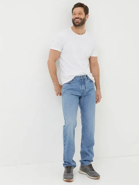 Men Fatface Jeans Blue Straight Fit Jeans