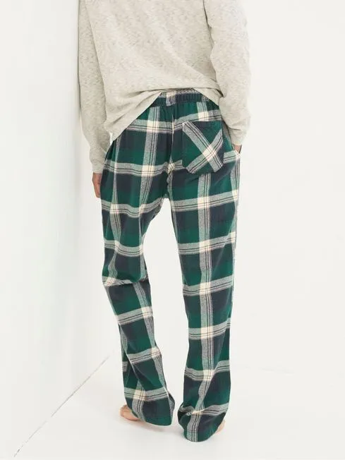 Men Fatface Loungewear Green Oxshott Check Pyjamas