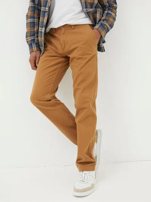 Men Fatface Pants Brown Modern Coastal Chinos