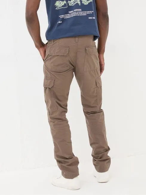 Men Fatface Pants Bude Brown Cargo Trousers