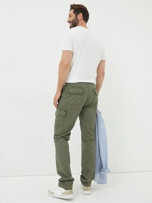 Men Fatface Pants Corby Green Ripstop Cargo Trousers