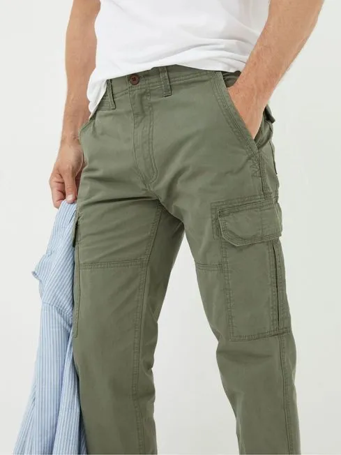 Men Fatface Pants Corby Green Ripstop Cargo Trousers