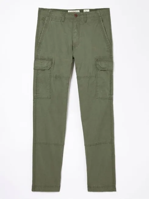 Men Fatface Pants Corby Green Ripstop Cargo Trousers