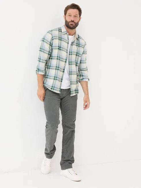 Men Fatface Pants Grey Straight Cord Trousers