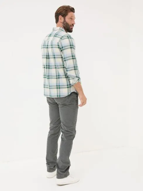 Men Fatface Pants Grey Straight Cord Trousers
