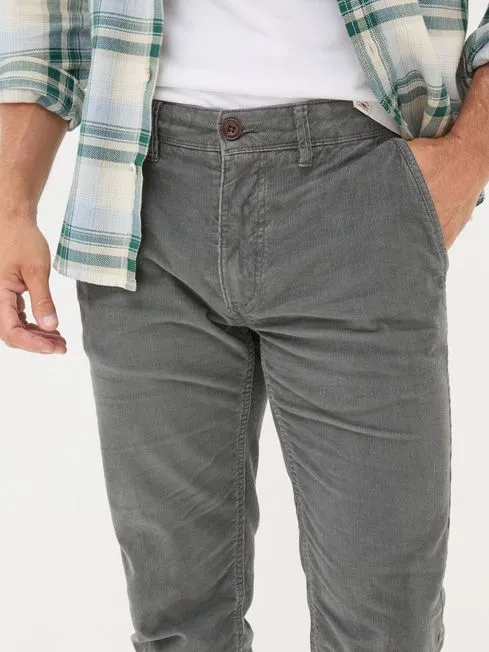 Men Fatface Pants Grey Straight Cord Trousers