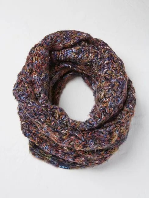 Men Fatface Scarves Navy Twist Snood