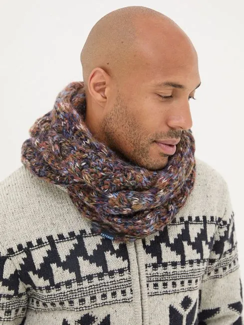 Men Fatface Scarves Navy Twist Snood Men Fatface Scarves Navy Twist Snood