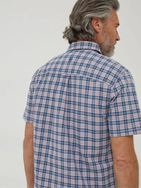 Men Fatface Shirts Purple Galston Check Shirt Men Fatface Shirts Purple Galston Check Shirt