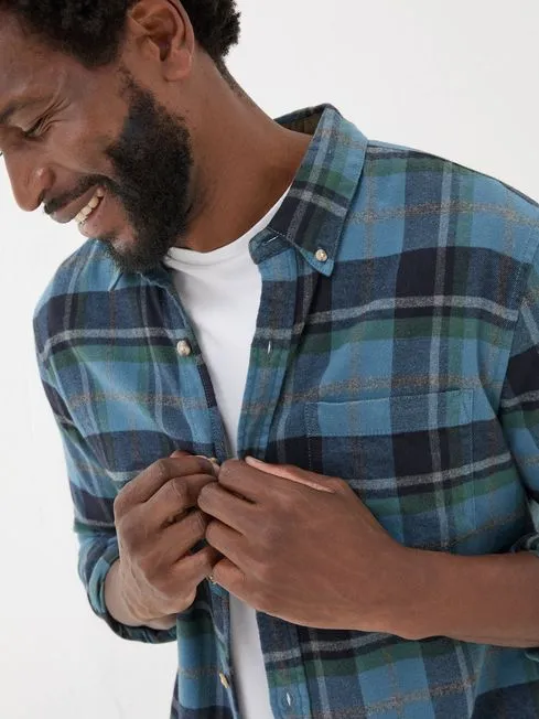 Men Fatface Shirts Teal Blue Long Sleeve Selby Check 100 Cotton Shirt Men Fatface Shirts Teal Blue Long Sleeve Selby Check 100 Cotton Shirt