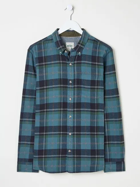 Men Fatface Shirts Teal Blue Long Sleeve Selby Check 100 Cotton Shirt Men Fatface Shirts Teal Blue Long Sleeve Selby Check 100 Cotton Shirt