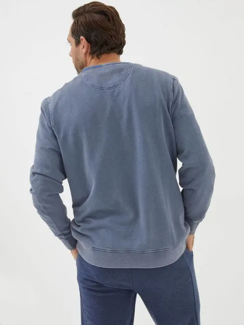 Men Fatface Sweatshirts and Hoodies Petersfield Blue Sweatshirt