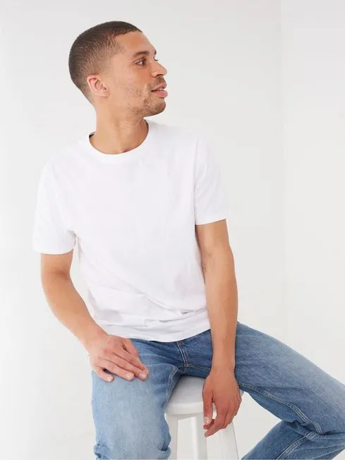 Men Fatface TShirts Lulworth White Crew TShirt