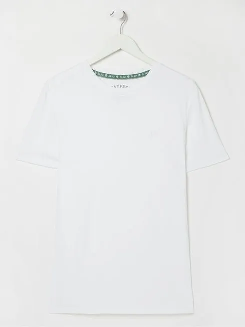 Men Fatface TShirts Lulworth White Crew TShirt Men Fatface TShirts Lulworth White Crew TShirt