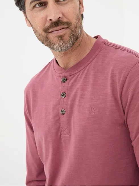 Men Fatface TShirts Pink Woodside Slub Henley Men Fatface TShirts Pink Woodside Slub Henley