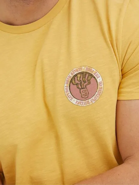 Men Fatface TShirts Yellow Compass TShirt Men Fatface TShirts Yellow Compass TShirt