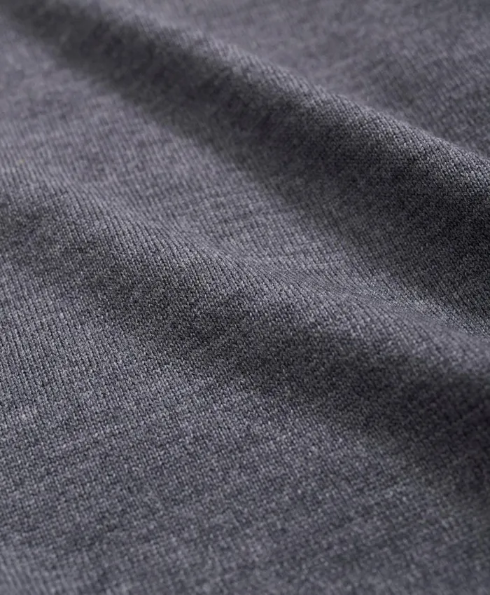Men Fine Merino Wool HalfZip Sweater Grey Heather Brooks Brothers Sweaters