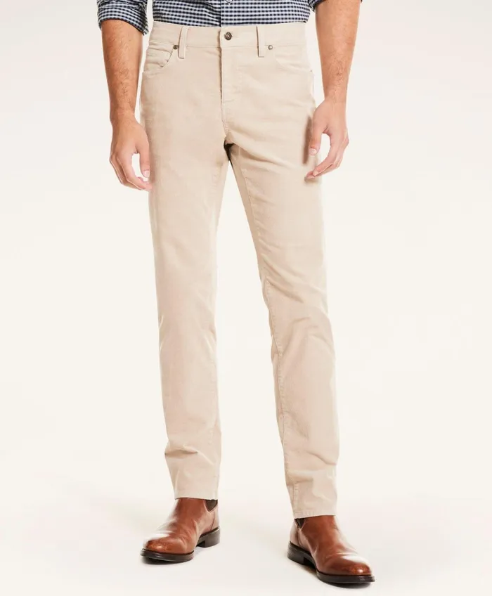 Men FivePocket Stretch Corduroy Pants Taupe Brooks Brothers Chinos and Casual Pants