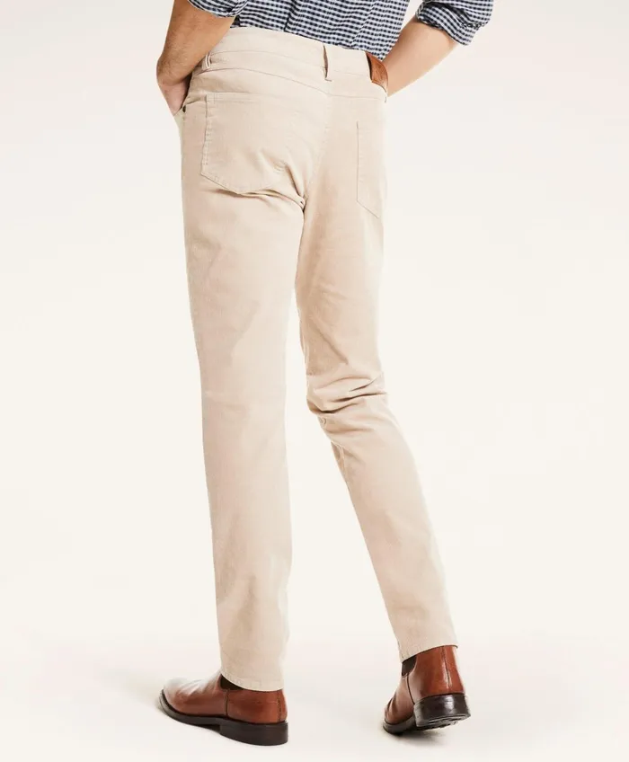 Men FivePocket Stretch Corduroy Pants Taupe Brooks Brothers Chinos and Casual Pants