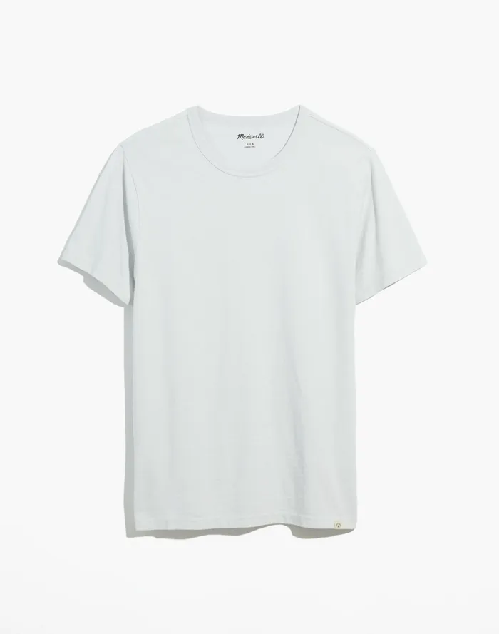 Men Garment Dyed Allday Crewneck Tee Morning Mist Madewell Tees