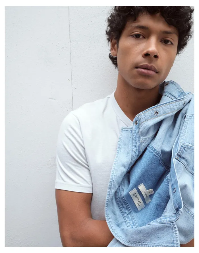 Men Garment Dyed Allday Crewneck Tee Morning Mist Madewell Tees Men Garment Dyed Allday Crewneck Tee Morning Mist Madewell Tees