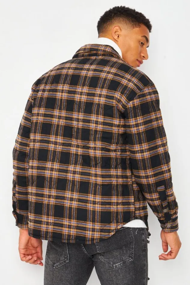Men Jacket In Black Check Black Brentiny Paris Jackets