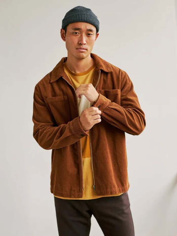 Men Jackets Men 8211 Greenly 8211 Golden Brown TWOTHIRDS Jackets