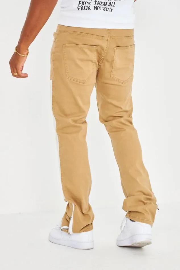 Men Jeans Camel Empicement Beige Brentiny Paris Pants