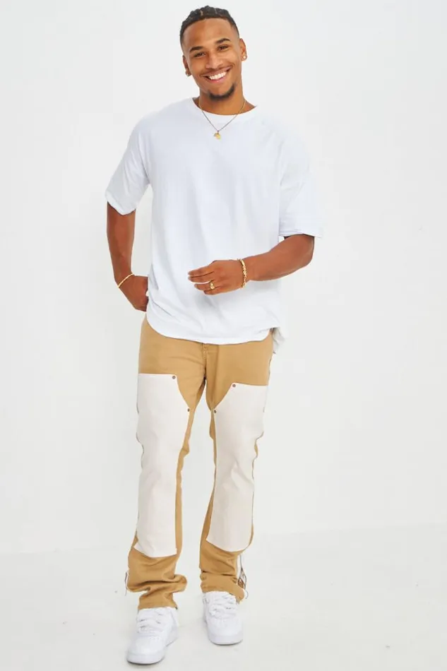 Men Jeans Camel Empicement Beige Brentiny Paris Pants
