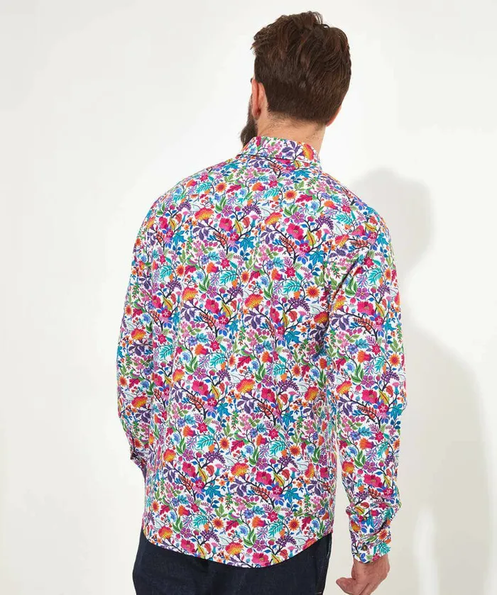 Men Joe Browns Brighten Up Floral Shirt White Men Joe Browns Brighten Up Floral Shirt White