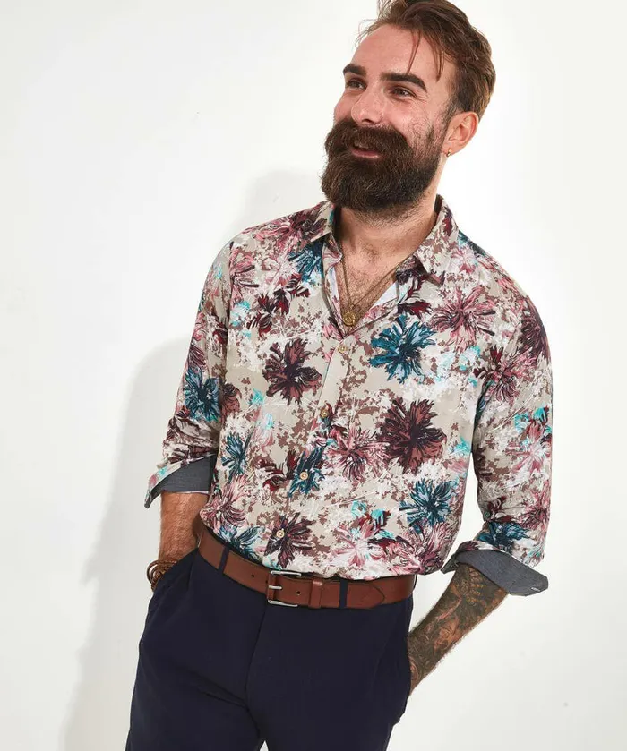 Men Joe Browns Fabulous Floral Shirt Pink