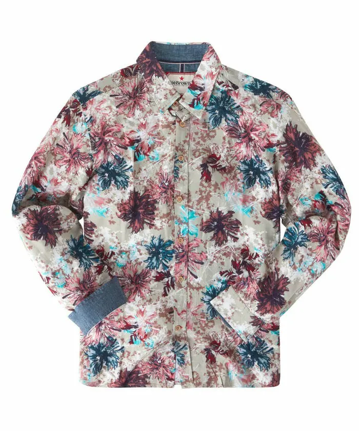 Men Joe Browns Fabulous Floral Shirt Pink Men Joe Browns Fabulous Floral Shirt Pink