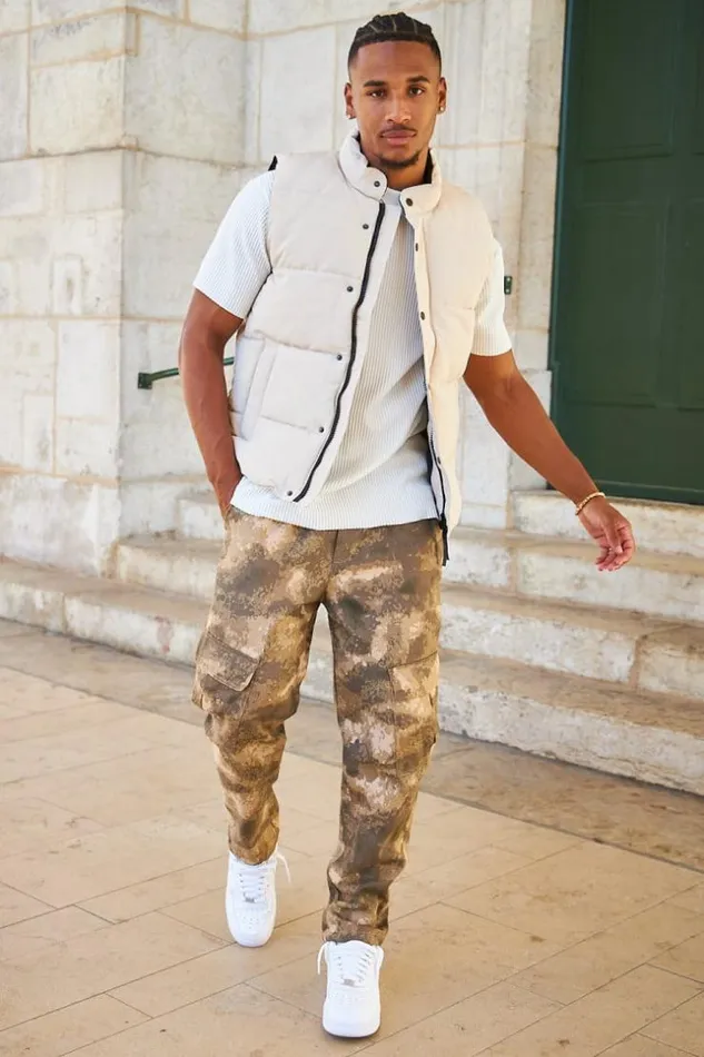 Men Jogger Pant Camouflage Brown Brentiny Paris Pants
