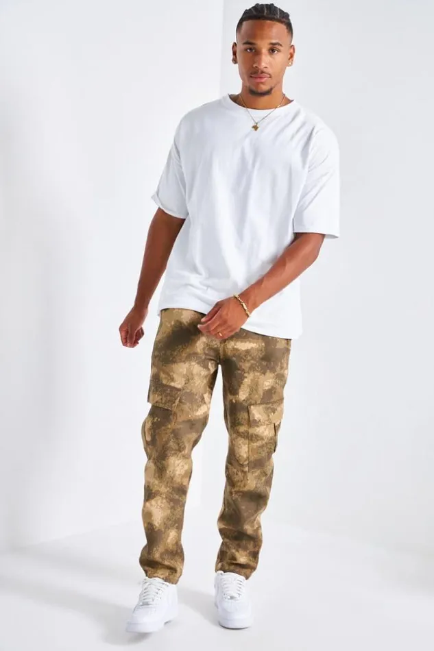 Men Jogger Pant Camouflage Brown Brentiny Paris Pants