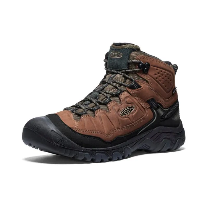 Men KEEN Hike Targhee IV Mid Height Waterproof BisonBlack Leather Hiking Boot Men KEEN Hike Targhee IV Mid Height Waterproof BisonBlack Leather Hiking Boot