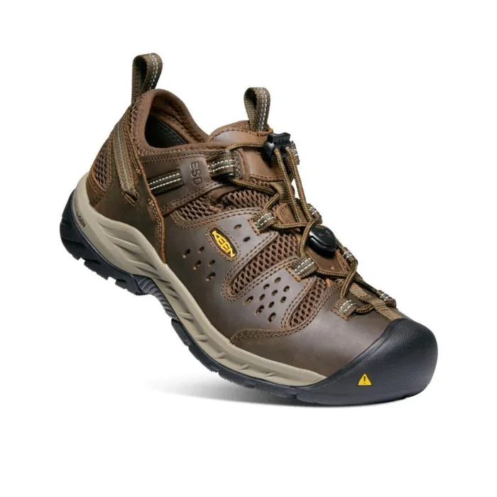 Men KEEN Shoes Atlanta Cool II ESD Soft Toe Cascade BrownForest Night Men KEEN Shoes Atlanta Cool II ESD Soft Toe Cascade BrownForest Night