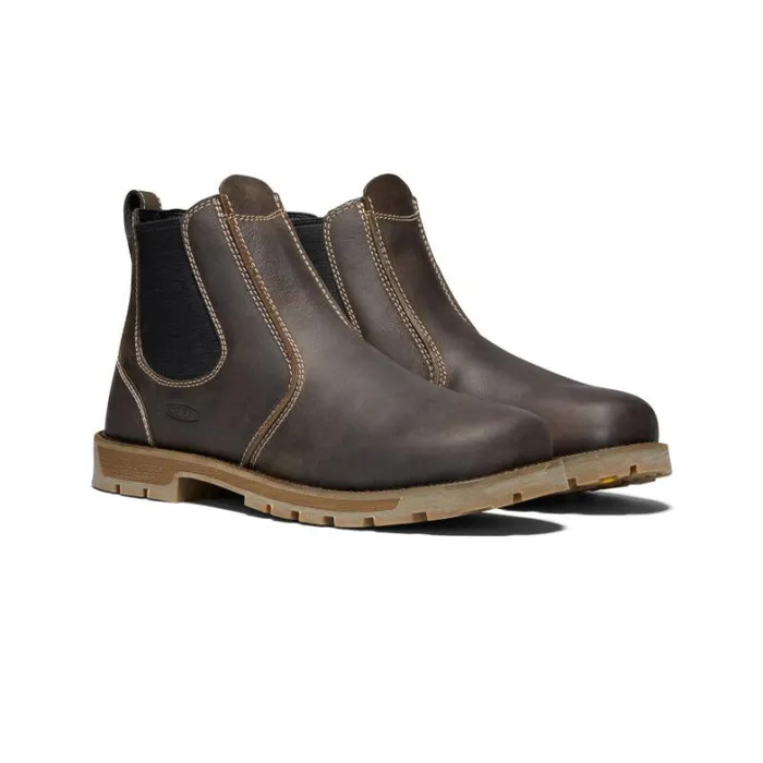Men KEEN SlipOns Seattle Romeo Soft Toe Cascade BrownBlack Men KEEN SlipOns Seattle Romeo Soft Toe Cascade BrownBlack