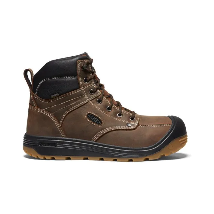 Men KEEN Work Boots and Shoes Brown Work Boots 8211 Fort Wayne 6quot WP Soft Toe