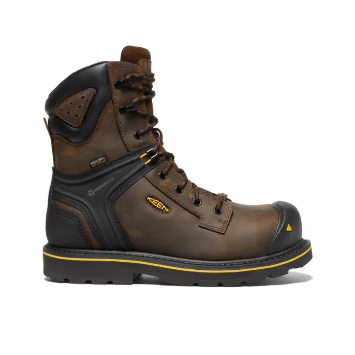 Men KEEN Work Boots and Shoes CarbonFiber Toe Brown Work Boots 8211 CSA Abitibi II