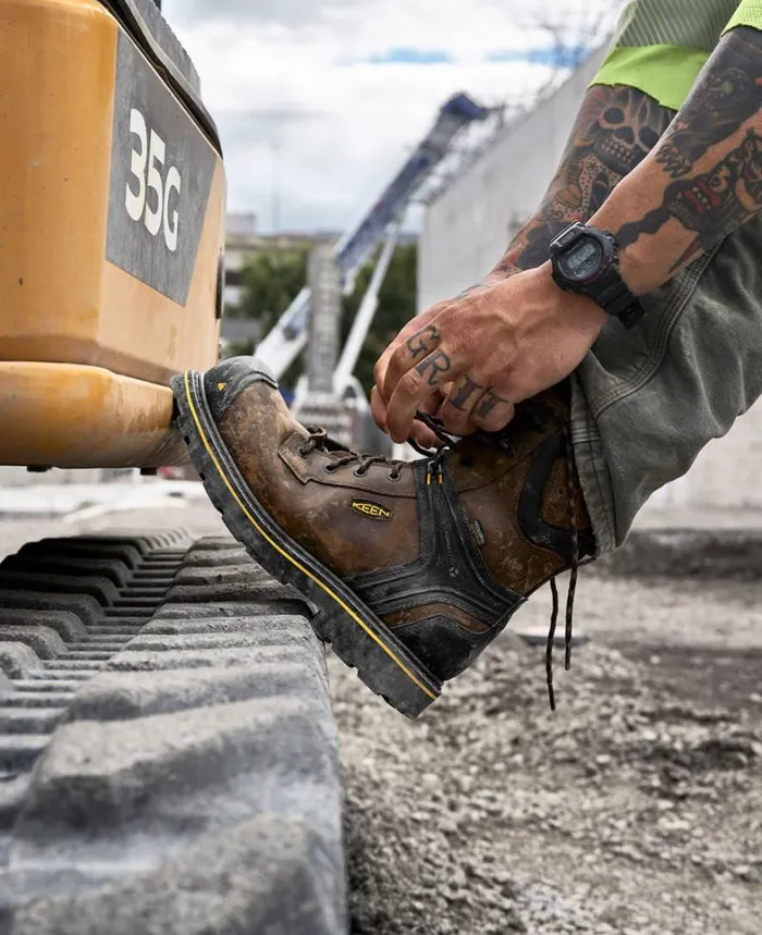 Men KEEN Work Boots and Shoes CarbonFiber Toe Brown Work Boots 8211 CSA Abitibi II Men KEEN Work Boots and Shoes CarbonFiber Toe Brown Work Boots 8211 CSA Abitibi II