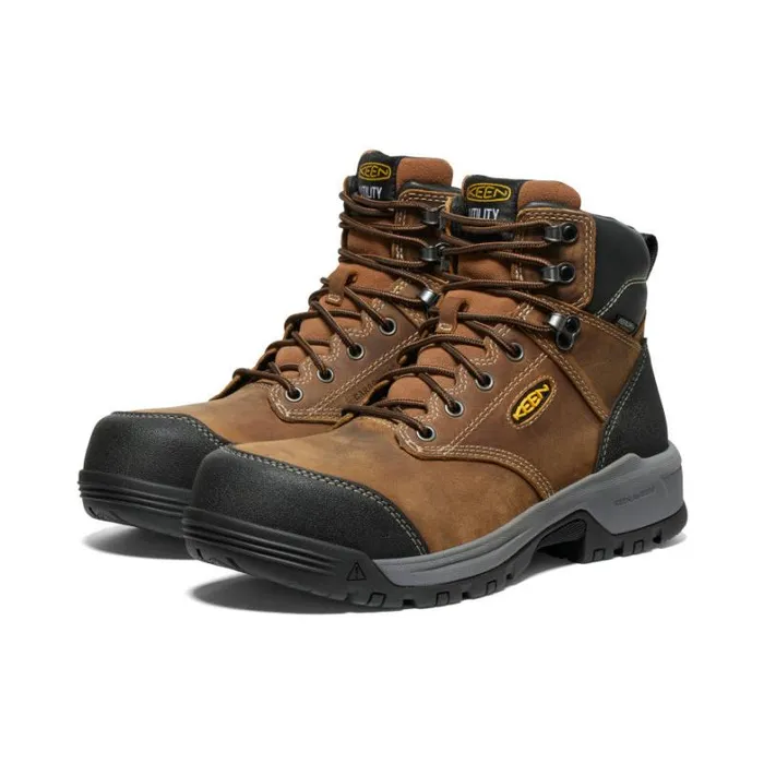Men KEEN Work Boots and Shoes Evanston Boot 6quot Waterproof BisonBlack Leather Work Boot Men KEEN Work Boots and Shoes Evanston Boot 6quot Waterproof BisonBlack Leather Work Boot