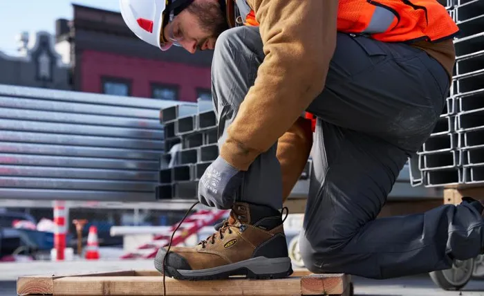Men KEEN Work Boots and Shoes Evanston Boot 6quot Waterproof BisonBlack Leather Work Boot Men KEEN Work Boots and Shoes Evanston Boot 6quot Waterproof BisonBlack Leather Work Boot