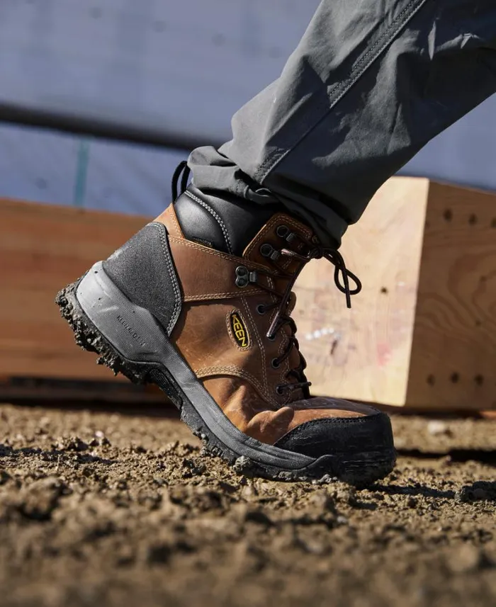 Men KEEN Work Boots and Shoes Evanston Boot 6quot Waterproof BisonBlack Leather Work Boot Men KEEN Work Boots and Shoes Evanston Boot 6quot Waterproof BisonBlack Leather Work Boot