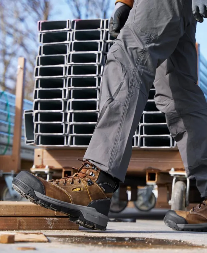 Men KEEN Work Boots and Shoes Evanston Boot 6quot Waterproof BisonBlack Leather Work Boot Men KEEN Work Boots and Shoes Evanston Boot 6quot Waterproof BisonBlack Leather Work Boot