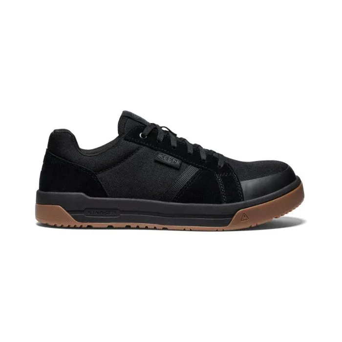 Men KEEN Work Boots and Shoes Kenton CarbonFiber Toe BlackGum Leather Work Sneaker