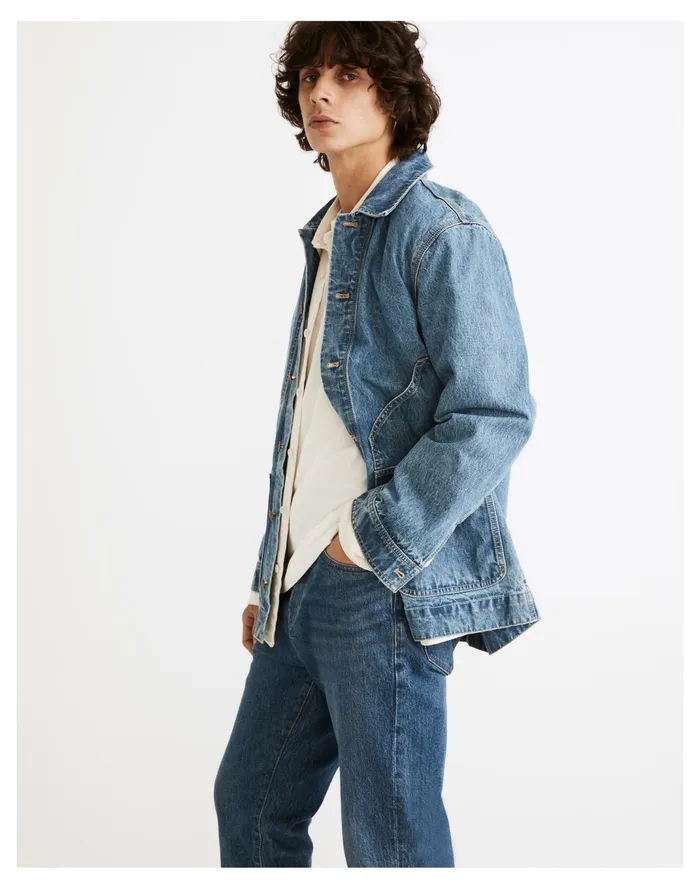 Men Lightweight Denim Chore Jacket Bransford Wash Madewell Jackets Men Lightweight Denim Chore Jacket Bransford Wash Madewell Jackets